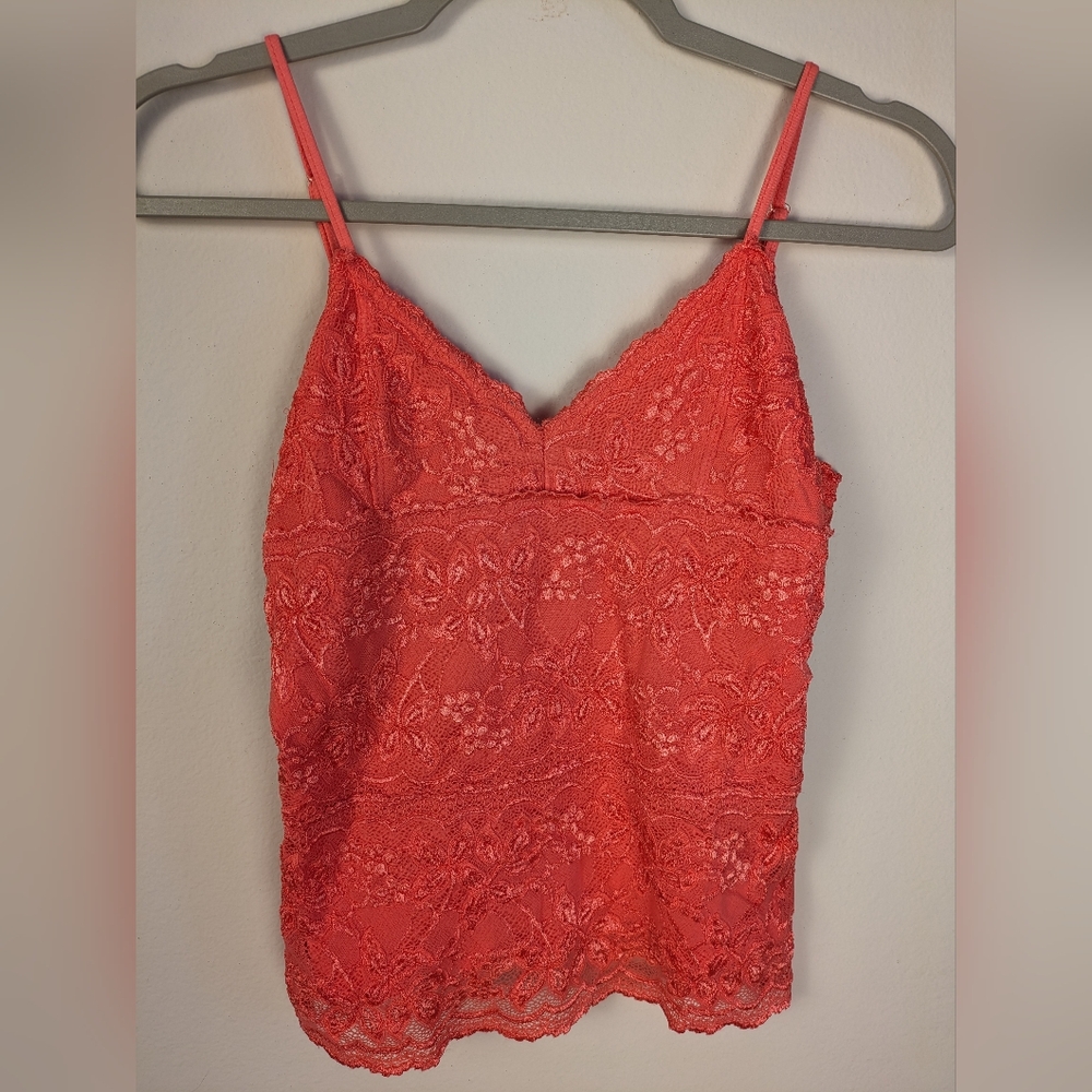 Pink Lace Tank Top